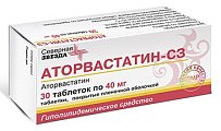 Купить аторвастатин-сз, таблетки, покрытые пленочной оболочкой 40мг, 30 шт в Богородске