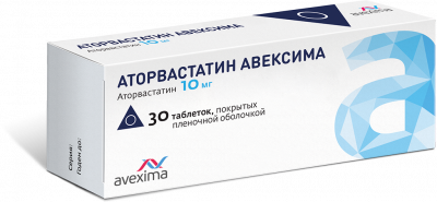 Купить аторвастатин-авексима, таблетки, покрытые пленочной оболочкой 10мг, 30 шт в Богородске