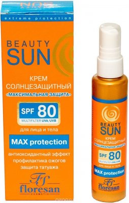 Купить флоресан (floresan) beauty sun крем солнцезащитный максимальная защита, 75мл spf-80 в Богородске