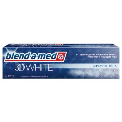 Купить blend-a-med (бленд-а-мед) зубная паста 3д вайт бережная мята, 100г в Богородске