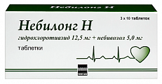 Купить небилонг н, таблетки 12,5мг+5мг, 30 шт в Богородске