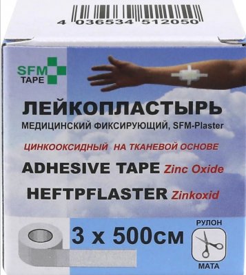 Купить пластырь sfm-plaster тканевая основа фиксирующий 3см х5м в Богородске