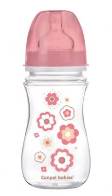 Купить canpol (канпол) бутылочка pp easystart с широким горлышком антиколиковая с 3 месяцев розовая, 240 мл в Богородске