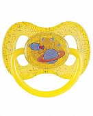 Купить canpol (канпол) пустышка круглая латексная 0-6 месяцев space желтая 1 шт в Богородске