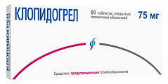 Купить клопидогрел, таблетки, покрытые пленочной оболочкой 75мг, 90 шт в Богородске