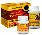 Купить благомакс нутриент премиум iii набор капсула 1 мультивитамины и минералы 30шт + капсула 2 баланс пребиотик пищевые волокна био-с 30шт бад в Богородске