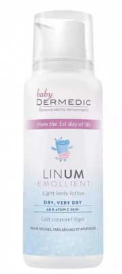 Купить dermedic linum emollient baby (дермедик) лосьон для тела легкий для детей с рождения 205 г в Богородске