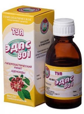 Купить эдас-801 туя масло для местного применения гомеопатическое, 25мл в Богородске