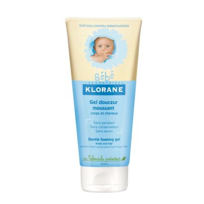 Купить klorane bebe (клоран бебе) гель для волос и тела нежный пенящийся для детей, 200мл в Богородске