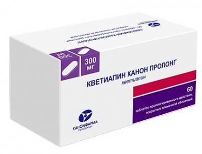 Купить кветиапин-канон пролонг, таблетки пролонгированного действия, покрытые пленочной оболочкой 300мг, 60 шт в Богородске