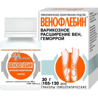Купить венофлебин, гранулы гомеопатические, 30г в Богородске