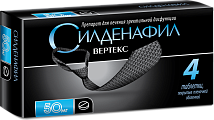 Купить силденафил, таблетки, покрытые пленочной оболочкой 50мг, 4 шт в Богородске
