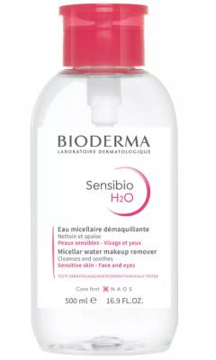 Купить bioderma sensibio (биодерма сенсибио) мицеллярная вода очищающая флакон-помпа 500мл в Богородске