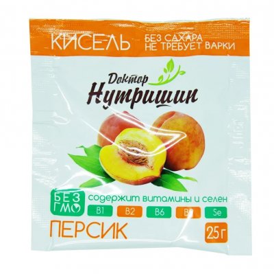 Купить кисель доктор нутришин персик, пакет 25г бад в Богородске