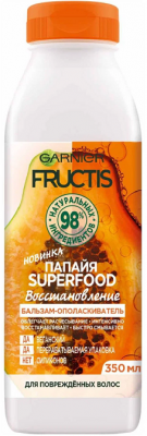 Купить garnier fructis (гарньер фруктис) бальзам-ополаскиватель восстановление суперфуд папайя, 350мл в Богородске