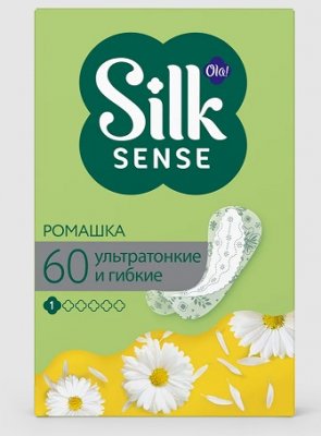 Купить ola! (ола) прокладки ежедневные silk sens light deo стринг-мультиформ ромашка, 60 шт в Богородске