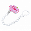 Курносики прищепка для пустышек с цепочкой Цветочек 1шт (19588)