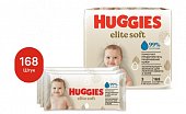 Купить huggies (хаггис) салфетки влажные elitesoft 56 шт, в комплекте 3 упаковки в Богородске