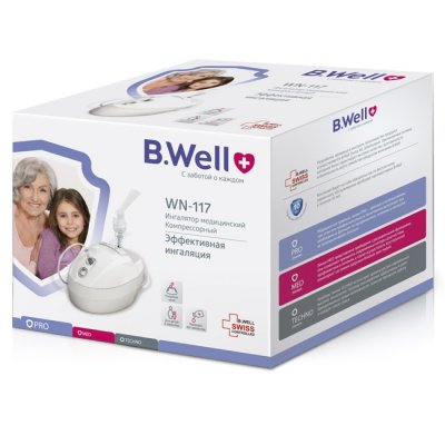 Купить b.well (би велл) ингалятор компрессорный wn-117 компактный в Богородске