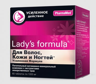 Купить lady's formula (леди-с формула) для волос, кожи, ногтей усиленная формула, таблетки 60 шт бад в Богородске