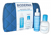 Bioderma Hydrabio (Биодерма) набор для ухода за обезвоженной кожей: сыворотка 30мл + мицеллярная вода 100мл+ косметичка