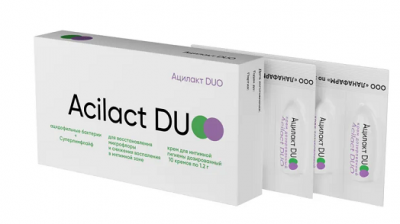 Купить ацилакт дуо (acilact duo) крем для интимной гигиены дозированный 1,2г, 10 шт в Богородске