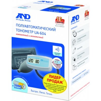 Купить тонометр полуавтоматический a&d (эй энд ди) ua-604, компактный в Богородске