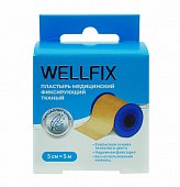 Купить пластырь веллфикс (wellfix) фиксирующий тканый телесный 5х500см в Богородске