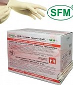 Купить перчатки sfm хирургические латексные стерильные неопудрен текстурир размер 6,5 натуральные, 50 пар в Богородске
