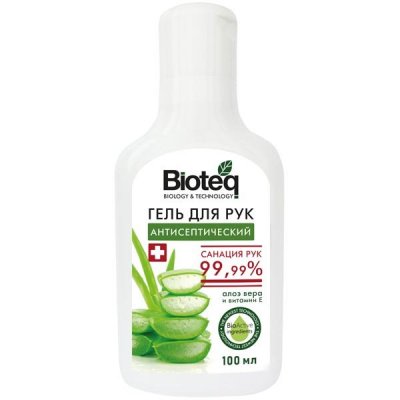 Купить bioteq (биотек) гель для рук антисептический с экстрактом алоэ вера и витамином е, 170 мл в Богородске