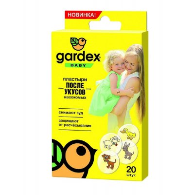 Купить пластырь gardex baby (гардекс) после укусов насекомых, 20 шт в Богородске