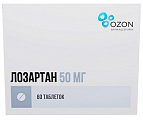 Купить лозартан, таблетки, покрытые пленочной оболочкой 50мг, 60 шт в Богородске