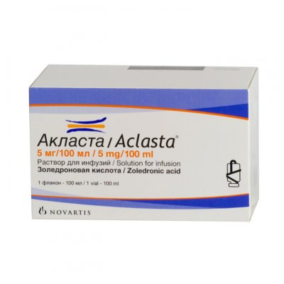 Купить акласта, раствор для инфузий 5мг/100мл, флакон 100мл в Богородске