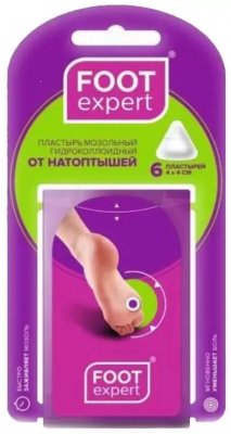 Купить foot expert (фут эксперт) пластырь гидроколлоидный 4х4см, 6 шт в Богородске