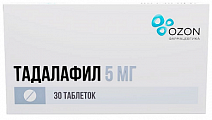 Купить тадалафил, таблетки, покрытые пленочной оболочкой 5мг, 30 шт в Богородске