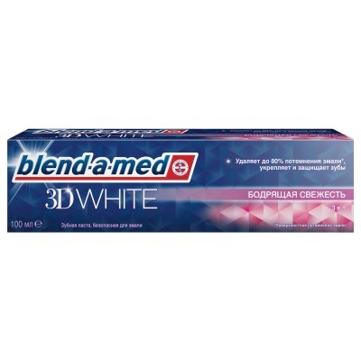 Купить blend-a-med (бленд-а-мед) зубная паста 3д вайт бодрящая свежесть, 100мл в Богородске