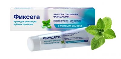 Купить фиксега крем для фиксации зубных протезов мятный, 40мл в Богородске