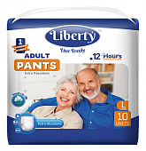 Купить liberty premium pants (либерти премиум пантс) подгузники-трусики для взрослых одноразовые l 10шт в Богородске