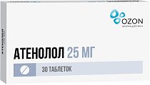 Купить атенолол, таблетки, покрытые пленочной оболочкой 25мг, 30 шт в Богородске