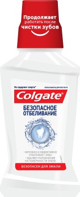 Купить колгейт (colgate) ополаскиватель для полости рта безопасное отбеливание, 250 мл в Богородске
