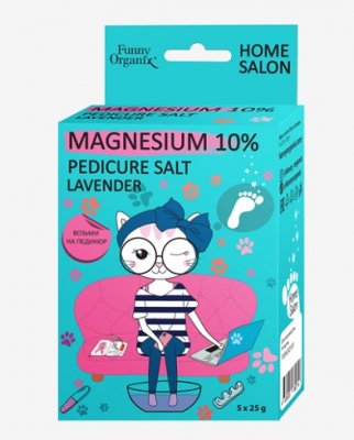 Купить funny organix (фанни органикс) магниевая соль для педикюра 25г, 5 шт в Богородске
