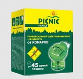 Купить пикник (picnic) family электрофумигатор+жидкость от комаров 45ночей в Богородске