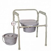 Купить кресло-туалет стальное складное, регулируемое по высоте, amcb6806 в Богородске