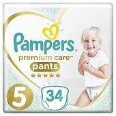 Купить pampers premium care (памперс) подгузники-трусы 5 юниор 12-17кг, 34шт в Богородске