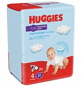 Купить huggies (хаггис) подгузники-трусики для мальчиков 4 9-14кг 17шт в Богородске