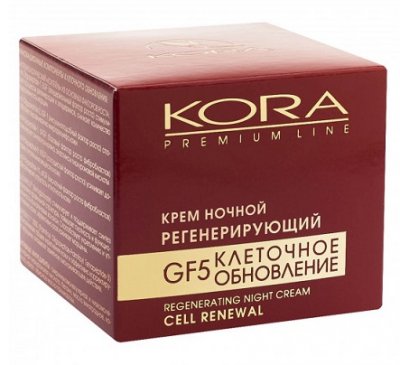Купить kora (кора) премиум крем для лица и шеи ночной регенерирующий 50мл в Богородске