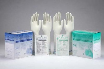 Купить перчатки top gloves нестерильные латексные опудренные размер м, 50 пар в Богородске