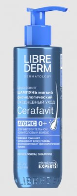 Купить librederm cerafavit (либридерм церафавит) шампунь мягкий физиологический с церамидами и пребиотиком 250 мл в Богородске