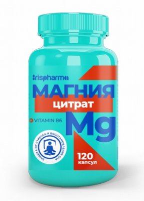 Купить ирисфарма (irispharma) магния цитрат с витамином в6, капсулы 120 шт бад в Богородске