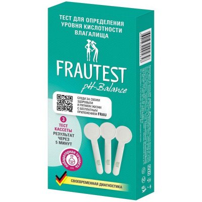 Купить тест для диагностики влагалищной кислотности frautest (фраутест) ph-баланс, 3 тест-полоски в Богородске